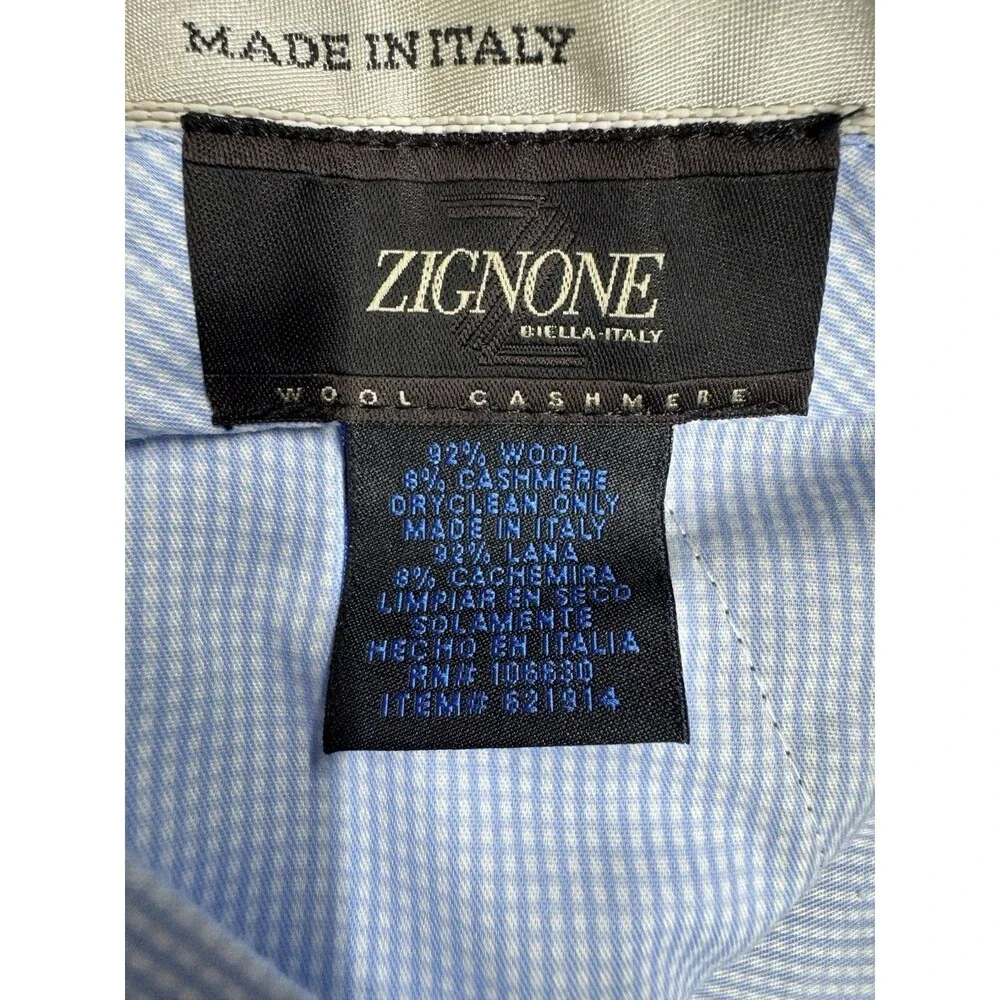 Enzo Mantovani Zignone Dress Pants Cuffed Mens 36x32 Charcoal Wool Cashmere Boho